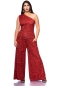 Preview: LU Top mit asymmetrischer Schulterpartie  aus Bambus-Viskose (Rot Gold Glitter)