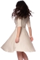 Preview: AVA wendbares Wickelkleid 3/4-Arm mit schwingendem Rock (leinenoptik)
