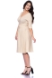Preview: AVA wendbares Wickelkleid 3/4-Arm mit schwingendem Rock (leinenoptik)