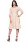 Preview: AVA wendbares Wickelkleid 3/4-Arm mit schwingendem Rock (leinenoptik)