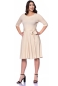 Preview: AVA wendbares Wickelkleid 3/4-Arm mit schwingendem Rock (leinenoptik)