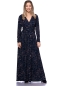 Preview: PANDORA Maxikleid Langarm aus Bambus-Viskose (Golden Lotus)