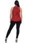 Preview: COSMA Neckholder Blusentop mit Schluppe aus Bambus-Viskose (Rot Gold Glitter)