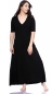 Preview: IRA Maxikleid kurzarm aus weicher Bambus-Viskose (schwarz)
