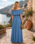 Preview: Maxikleid Eliana mit schulterfreiem Ausschnitt (Uni Blautöne)