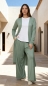 Preview: KAYLA long jersey cardigan (antique green)