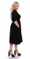 Preview: MAGDALENA Midi Kleid 3/4 Arm mit Taschen aus TENCEL® Modal Jersey (schwarz) oder nach Farbwunsch