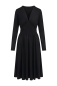 Preview: MAGDALENA Midi Kleid 3/4 Arm mit Taschen aus TENCEL® Modal Jersey (schwarz) oder nach Farbwunsch