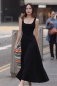 Preview: AMELIA zeitloses Wendekleid mit Taillenschnürung in Maxi Länge (schwarz) oder nach Farbwunsch