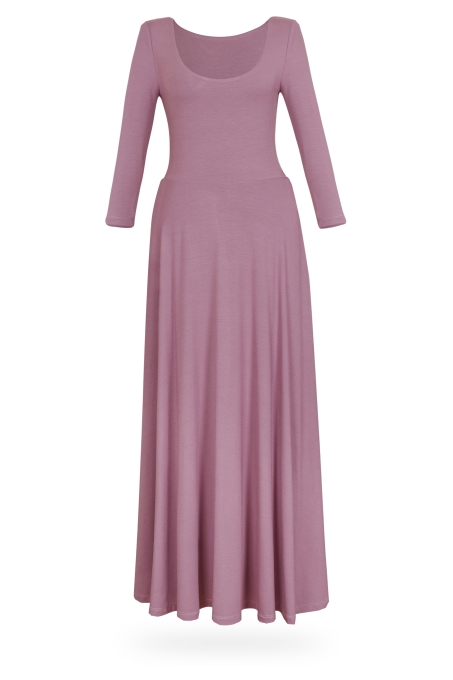 AMELIA zeitloses Maxi-Wendekleid mit Taillenschnürung 3/4 Arm (kobaltblau) oder nach Farbwunsch