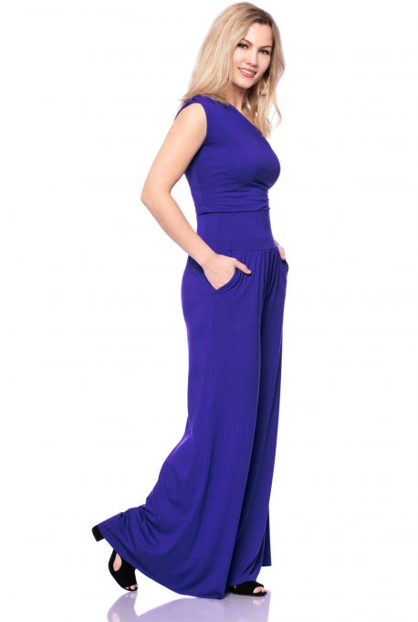Two-piece combination (LU & JOY) top or trousers in soft bamboo jersey (kobaltblau)