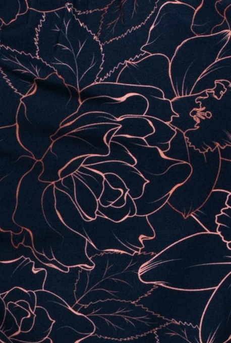 PANDORA Maxikleid Langarm aus Bambus-Viskose (Golden Lotus)