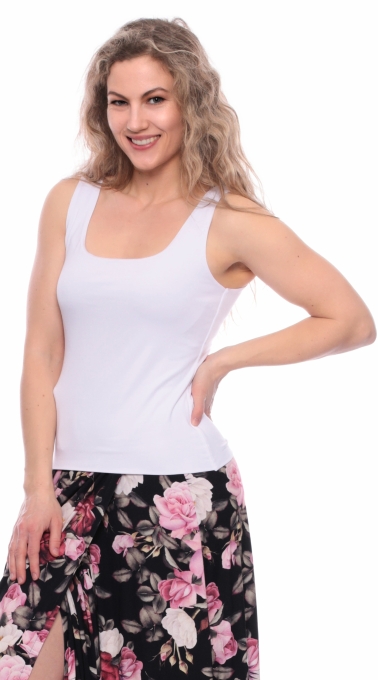 LORIE doppellagiges Wende-Top (weiß) oder nach Farbwunsch
