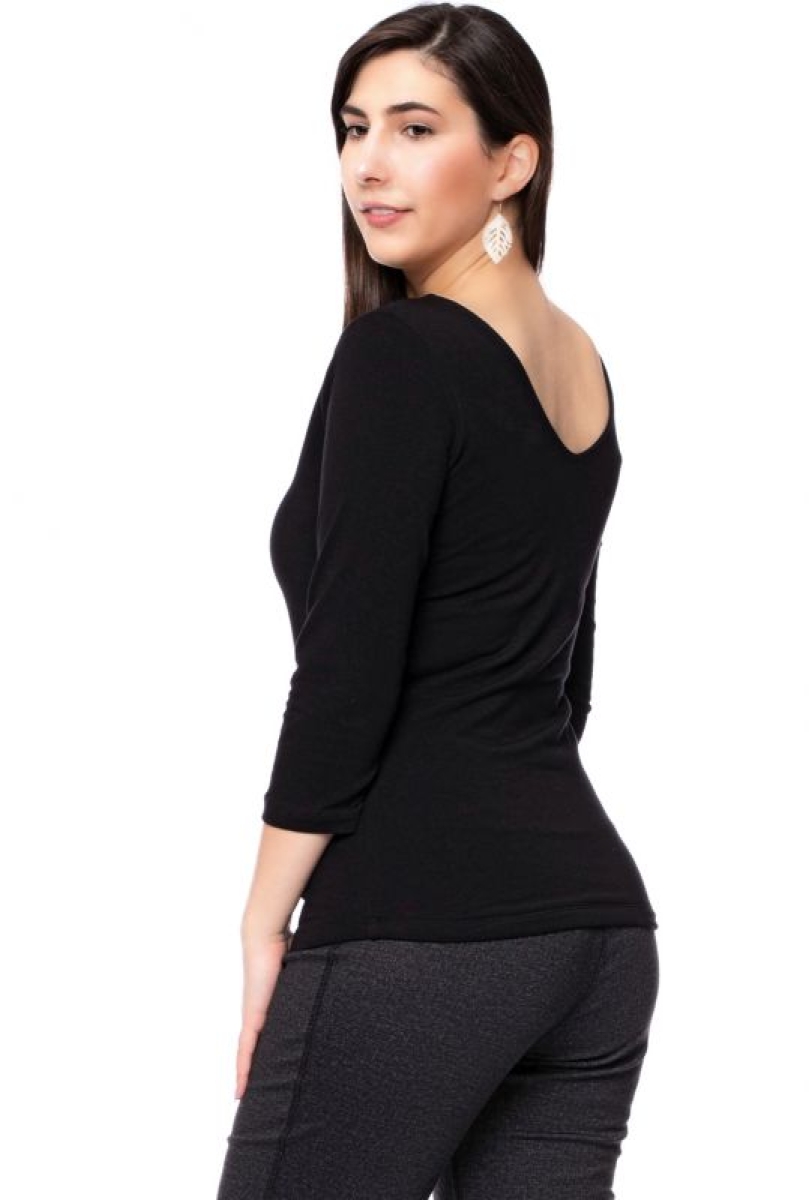 ALEX doppellagiges Wendeshirt, das unendlich vielseitige Basic (schwarz) oder nach Farbwunsch