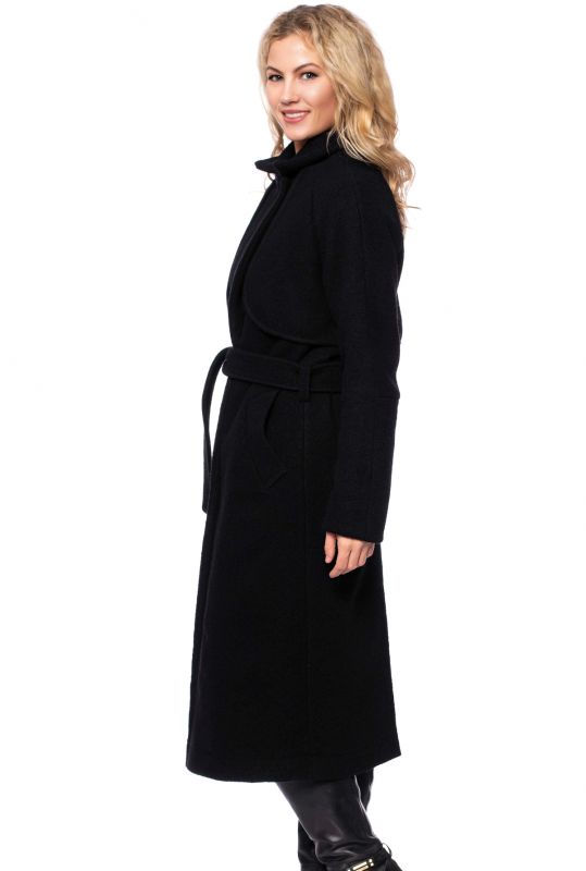 COSIMA Merino Wolltrench aus reiner Wolle (schwarz)