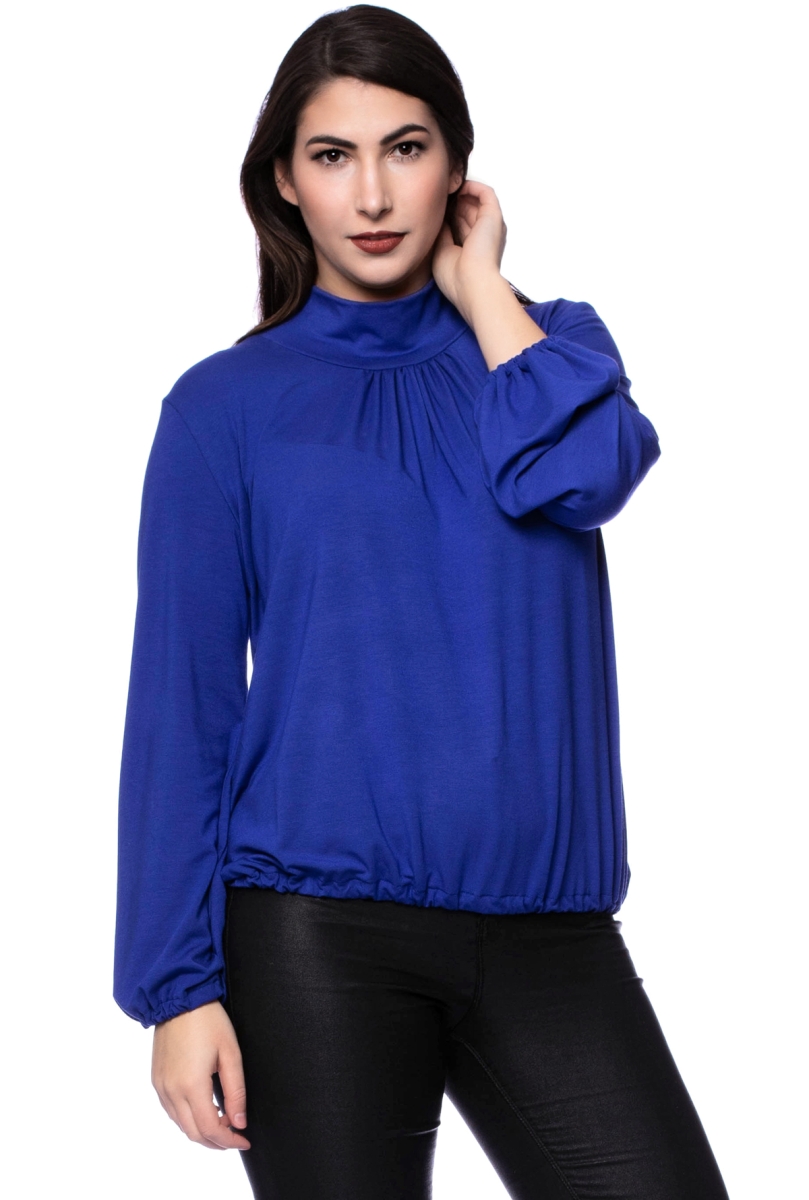 LESLY blouse shirt made of bamboo viscose (cobalt blue)