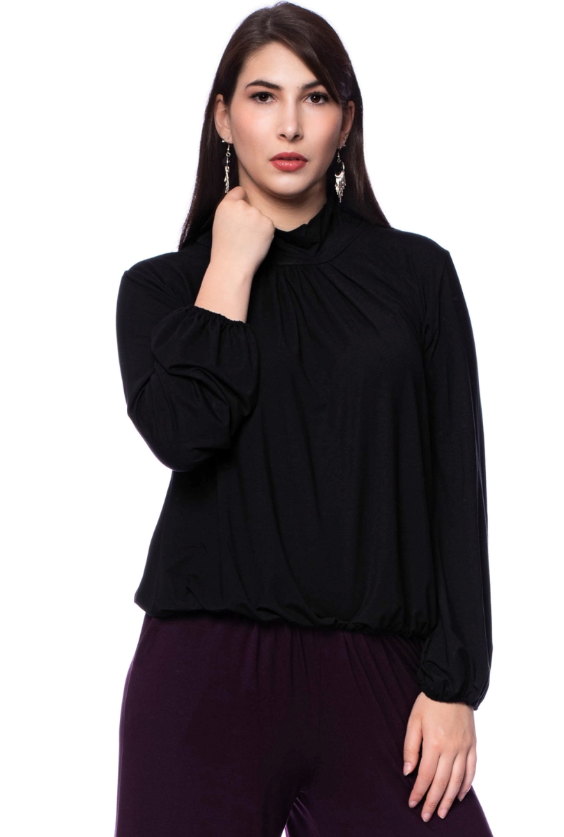 LESLY blouse shirt made of bamboo viscose (black)