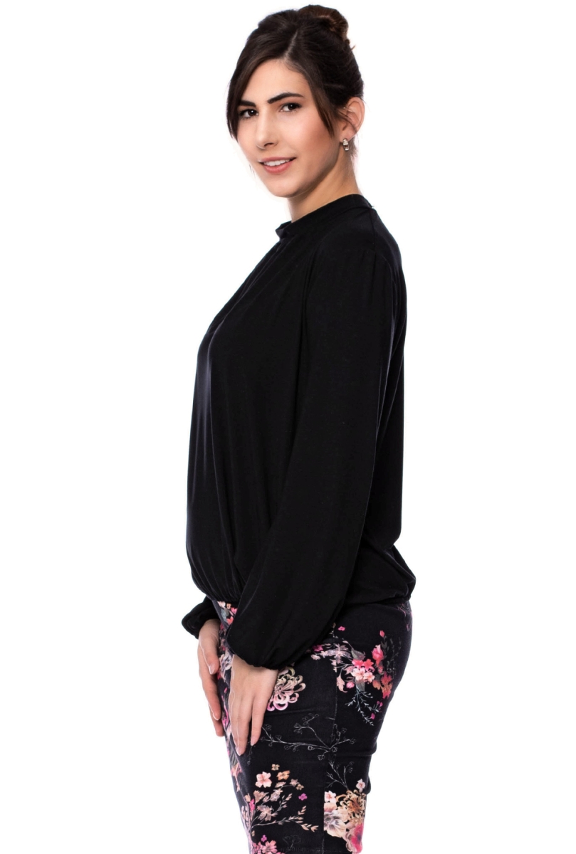 MAIRA blouse shirt made of bamboo viscose jersey (black)