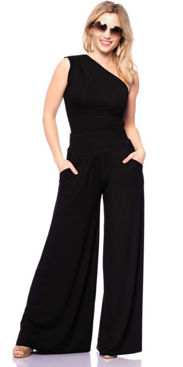 Two-piece combination (LU & JOY) top or trousers (black)