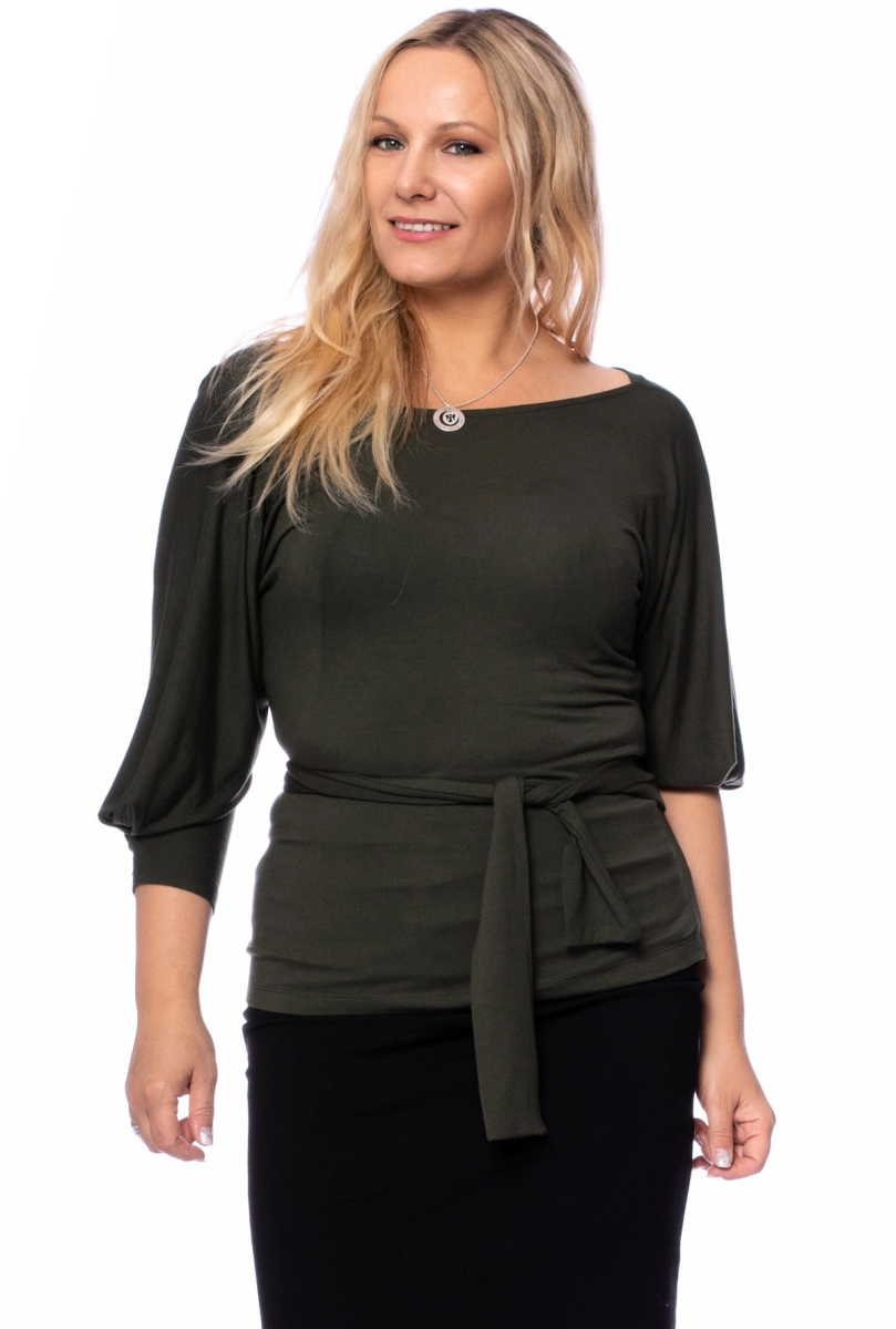 LANNA wendbares Blusenshirt aus TENCEL™Modal (olive)