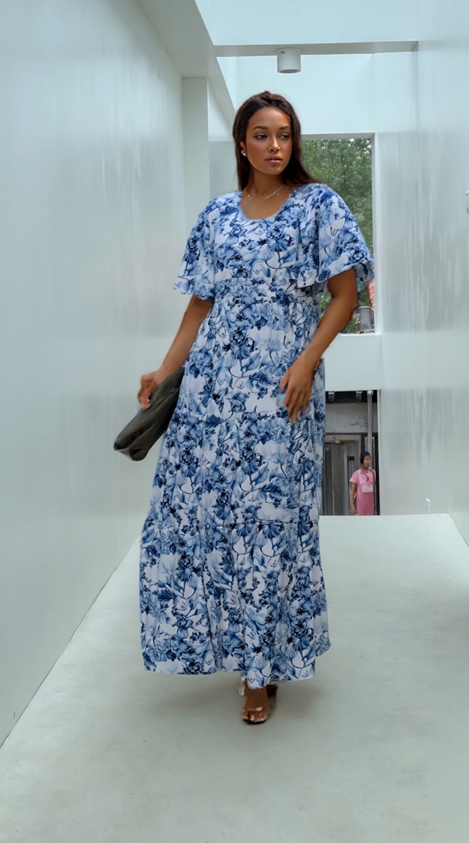 KAYA & KAYO 2tlg. VARIO-SET Maxikleid (Clivia) aus TENCEL™ Jersey