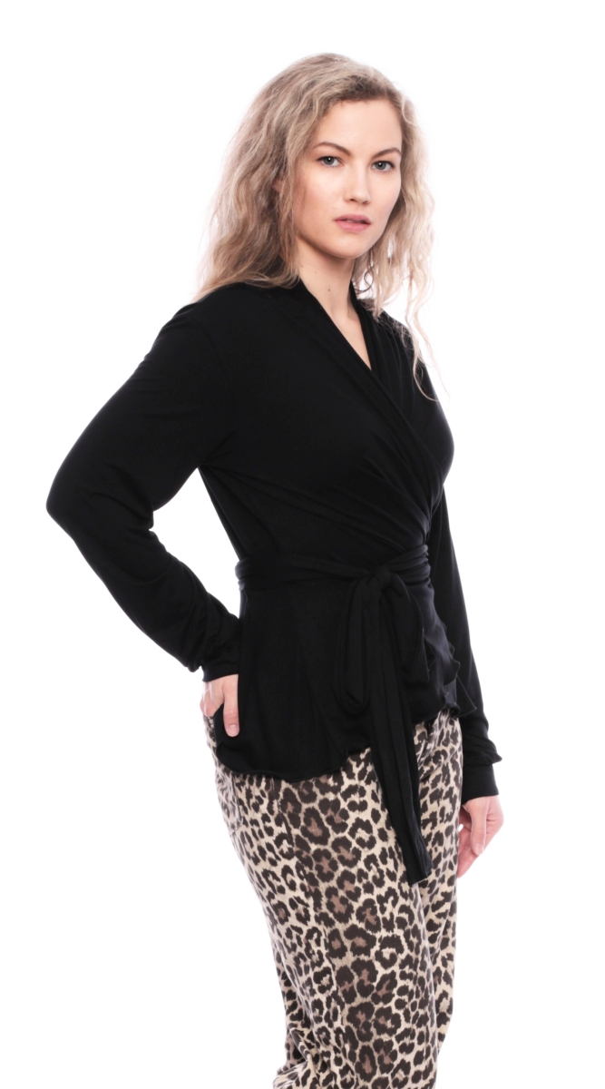 MARYSIA Wickelbluse (Schwarz) oder nach Farbwunsch