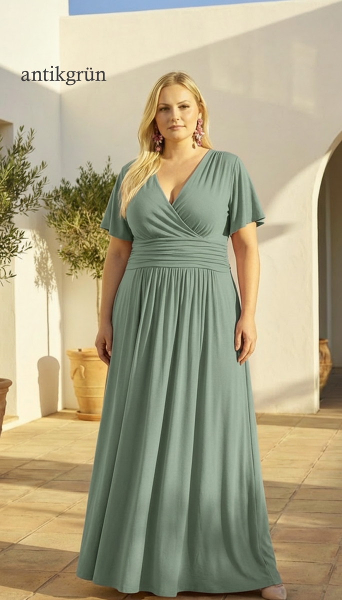 PANDORA Maxikleid mit Schmetterlingsärmel Curvy ab Größe XXL