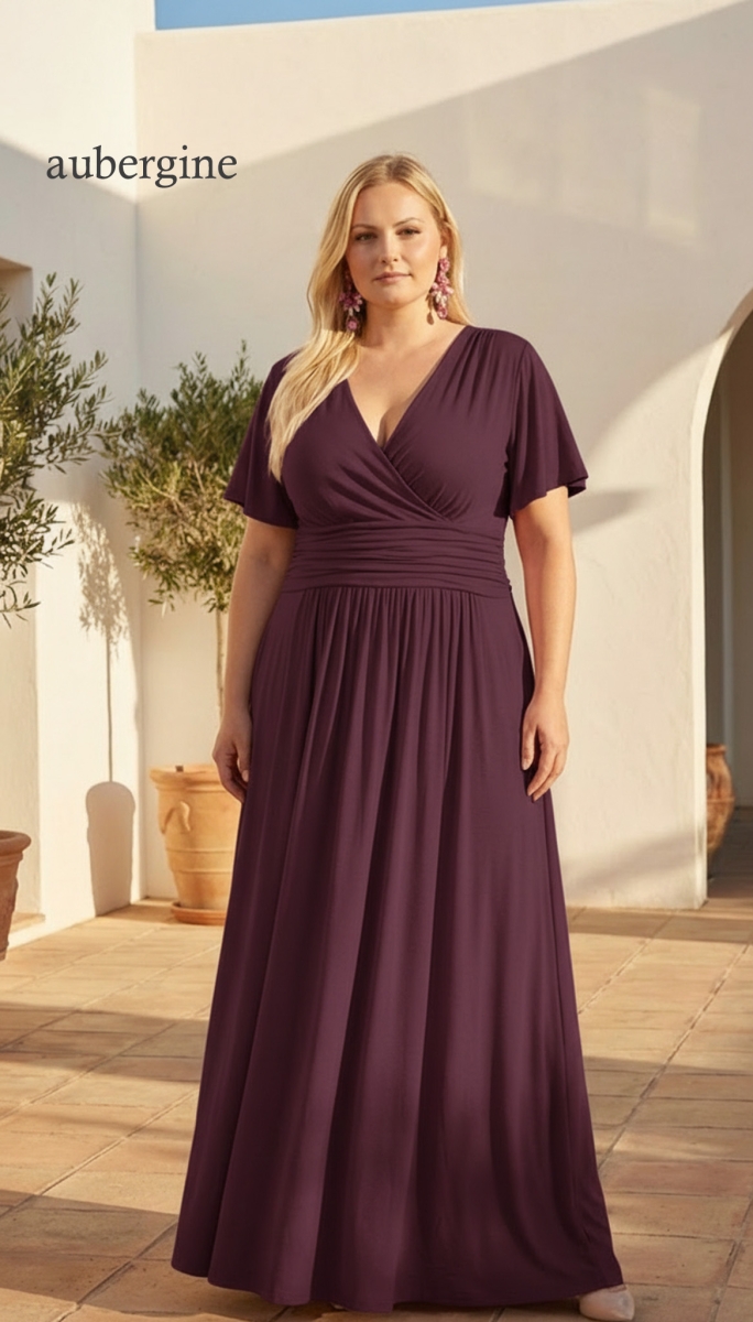 PANDORA Maxikleid mit Schmetterlingsärmel Curvy ab Größe XXL