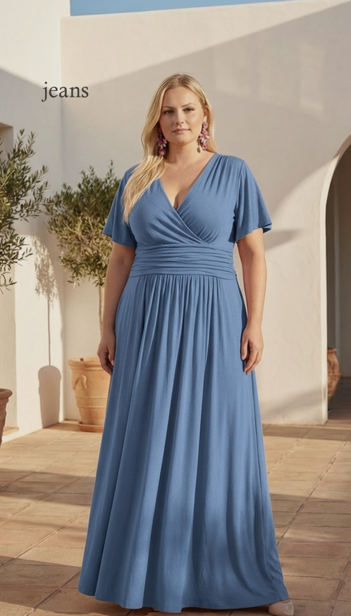 PANDORA Maxikleid mit Schmetterlingsärmel Curvy ab Größe XXL