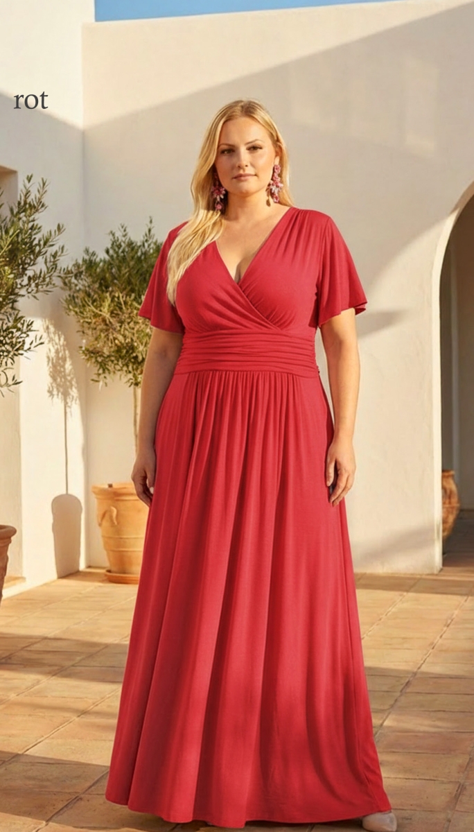 PANDORA Maxikleid mit Schmetterlingsärmel Curvy ab Größe XXL