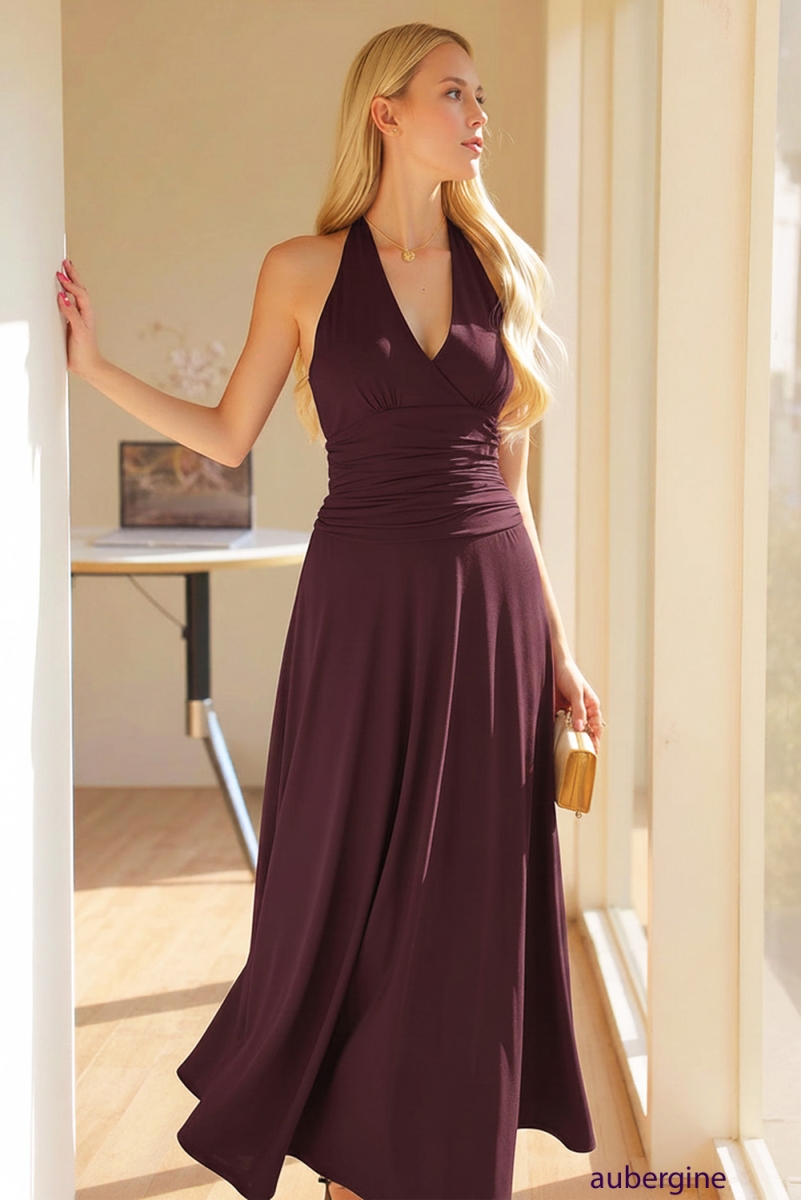 TORRIE rückenfreies Neckholder Maxikleid (Neue Farben)