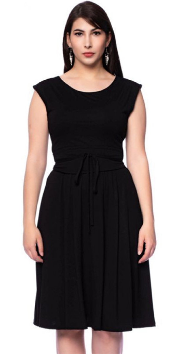 SCARLET wendbares Midikleid mit separater Kimono-Schärpe (schwarz) oder nach Farbwunsch
