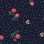 Bambus-Viskose Jersey (Victorian Rose auf marine)